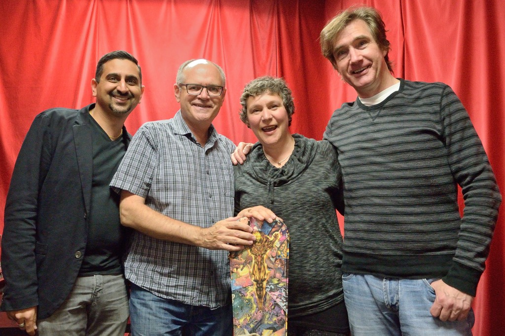 Christine with the guys